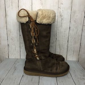 UGG Australia Upside Cuffed Tall Fur Boots